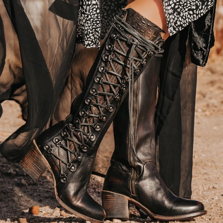Freebird Stores Women's Chapelle Boots in Black Multi Color