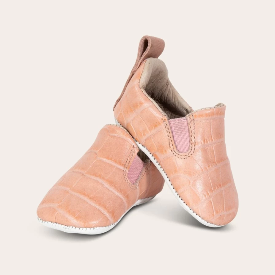 "Freebird Stores Women's Pink Croco Baby Kicks Shoes"