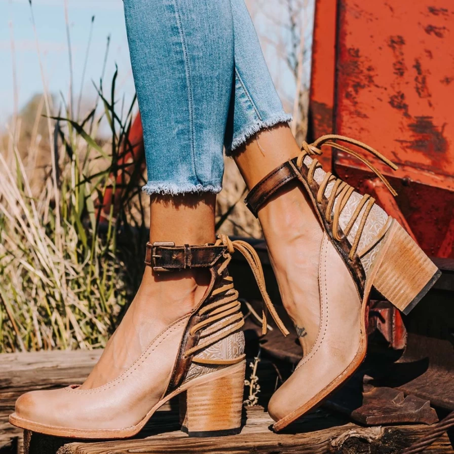 Freebird Stores Women's Raeanne Taupe Multi Casual Boots