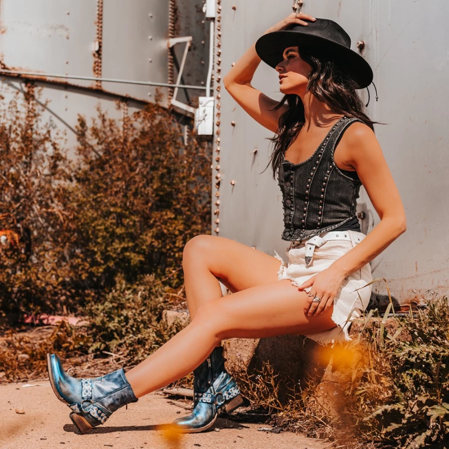 Freebird Stores Women's Ramone Boots in Royal Multi Color