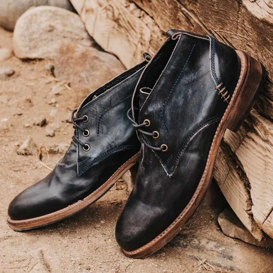 Freebird Stores McCoy Men's Navy Casual Boots